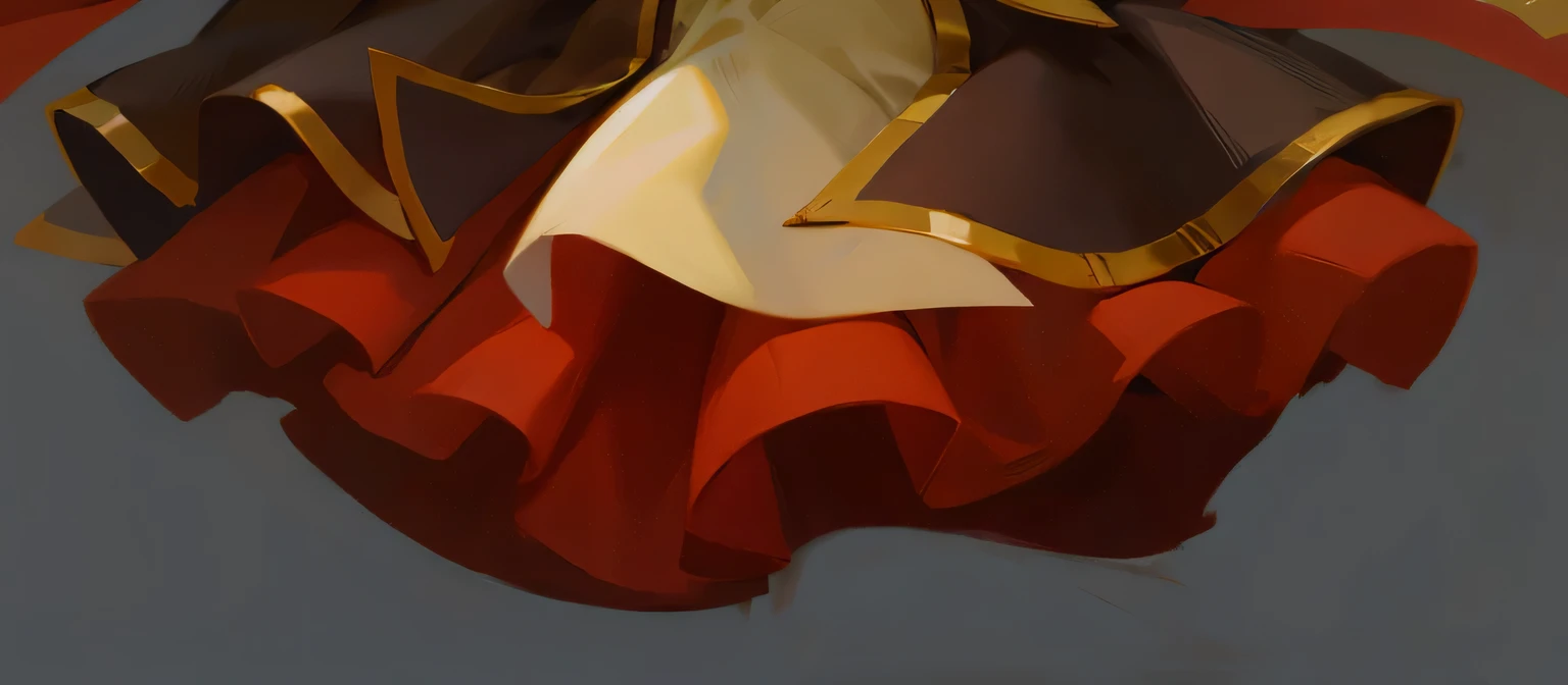 Standing painting clothes skirt structure details folds texture HD