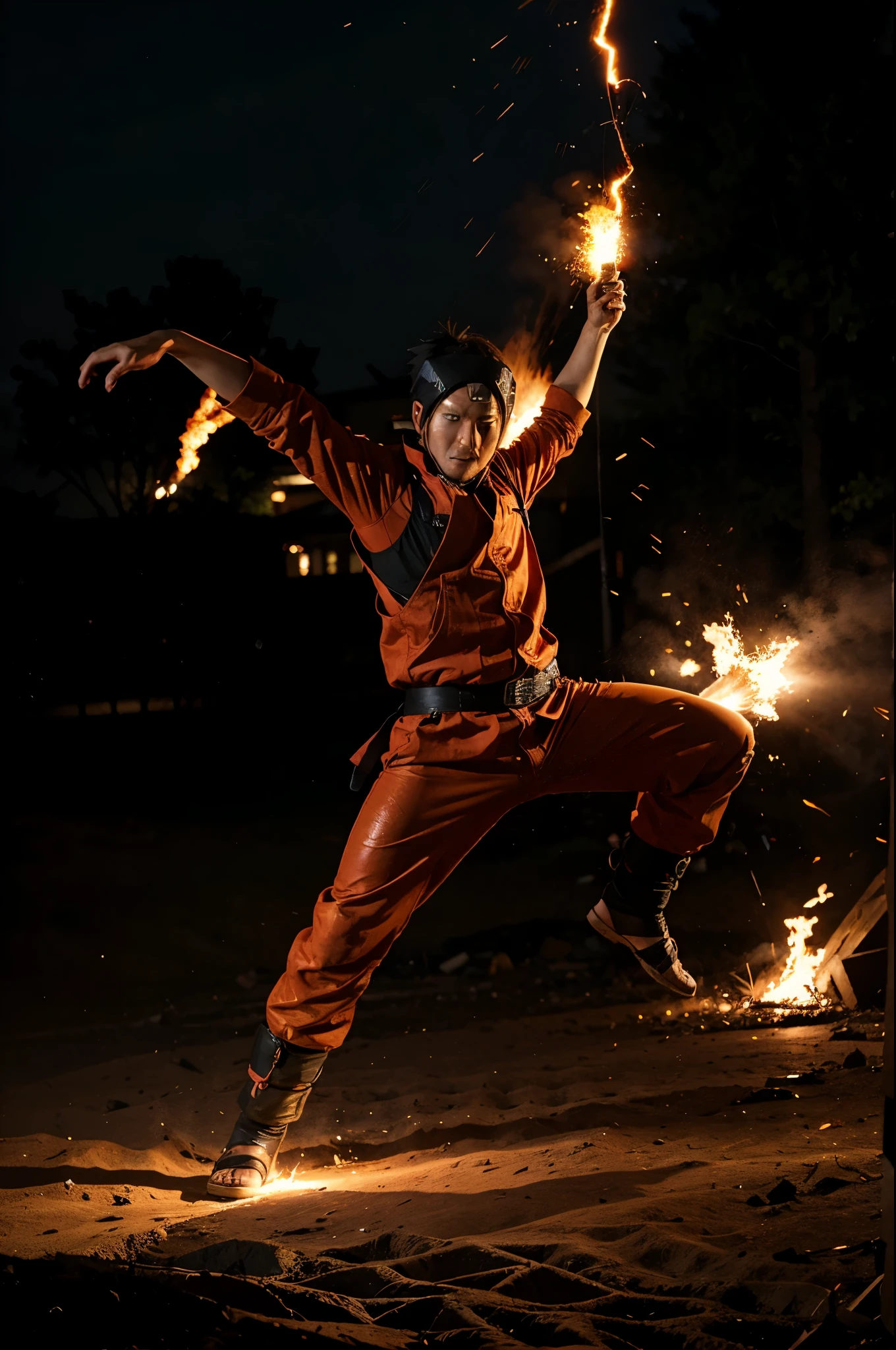 fire effect mode and Naruto's latest moves