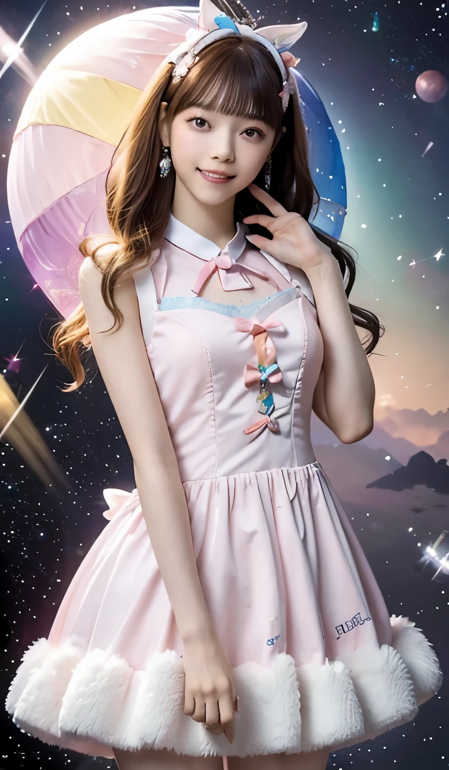 Highest quality,masterpiece,The ultimate solution,fluffy,Very colorful,colorful,The Little Mermaid,lolita dress,Starry Sky