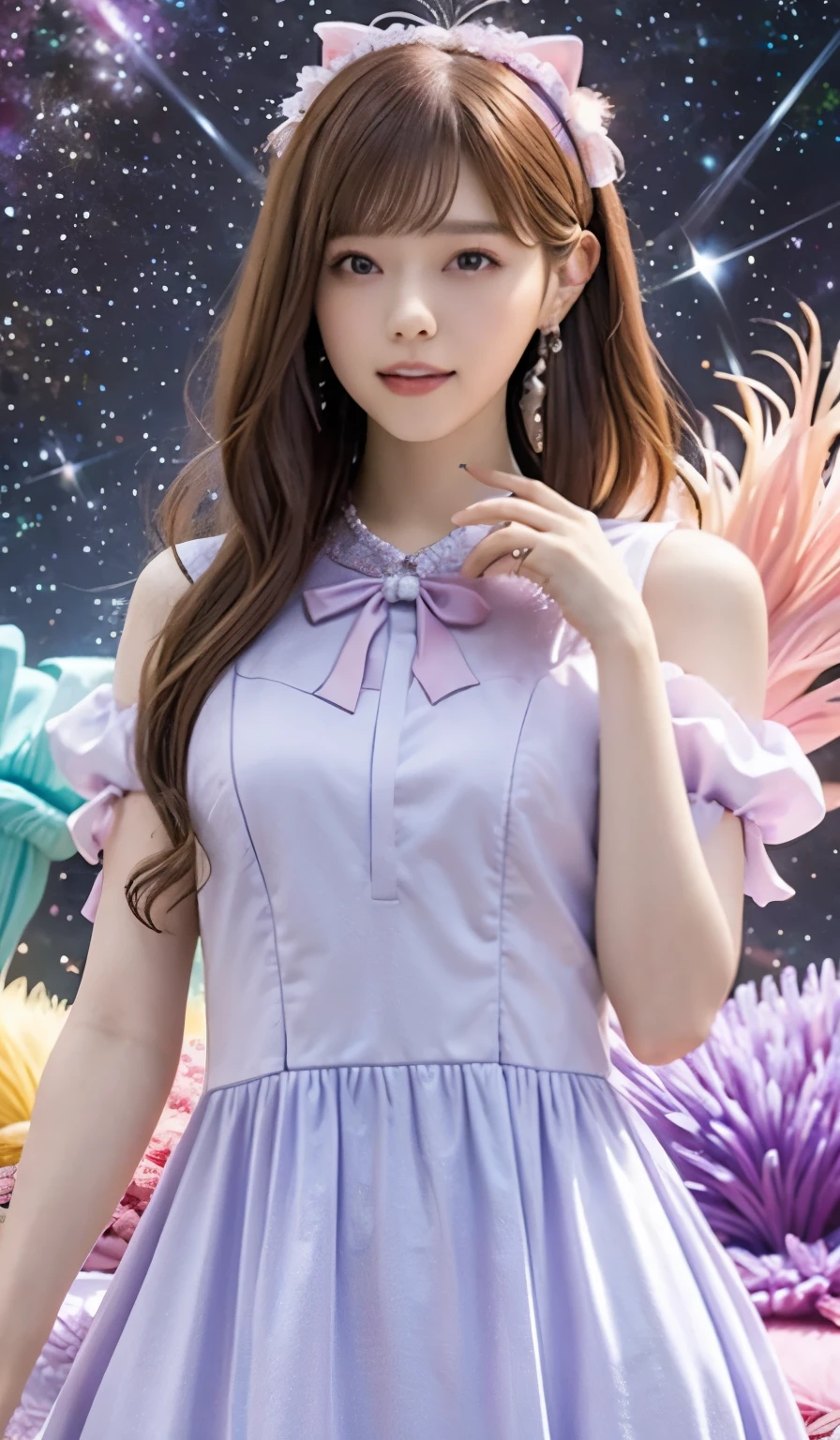 Highest quality,masterpiece,The ultimate solution,fluffy,Very colorful,colorful,The Little Mermaid,ta dress,Starry Sky