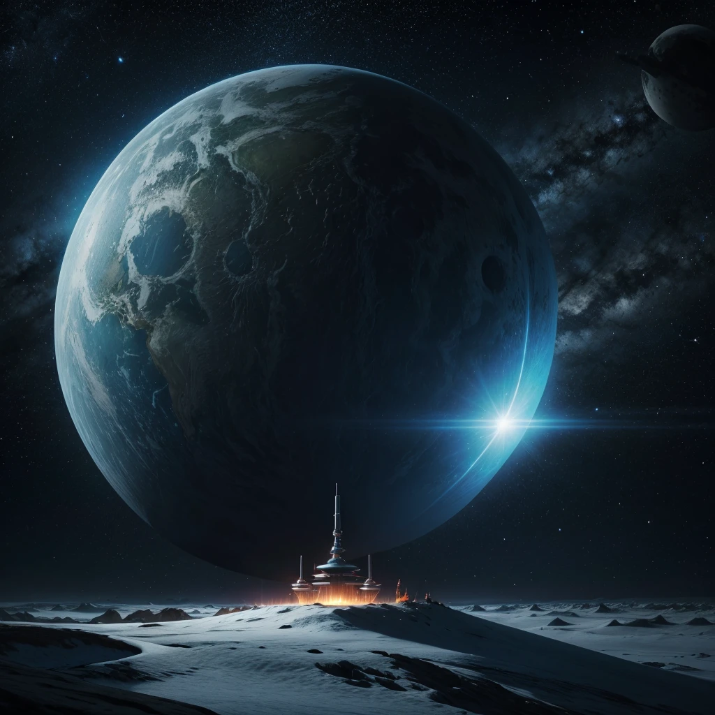 Technological planet on a distant planet