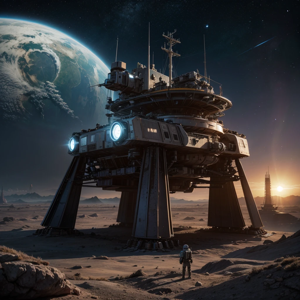 Technological planet on a distant planet
