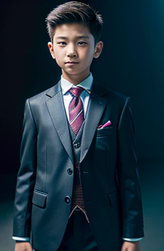13 year old boy in suit

 and belt viable 

4k high rez good detail