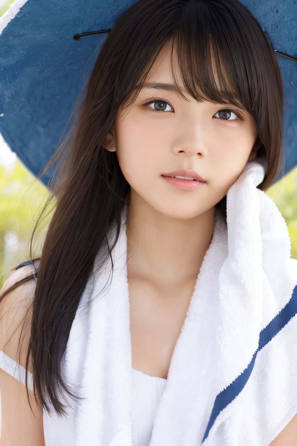 (Beautiful girl wiping her head with a towel:1.5), , (Highest quality:1.4), (Very detailed), (Very detailed美しい顔), Sexy look, Evenly balanced eyes, (Short-sleeved sailor suit :1.3), (School uniforms:1.3), Beautiful face and eyes, iris, Medium Hair, The Beauty of Japan, (Skinny body type:1.3), (Flat Chest:1.3), (Rain-soaked skin:1.5), Smooth, Very detailed CG synthesis 8k wallpaper, High-resolution RAW color photos, Professional photography, Light, BackLight, dream-like, impressive, Written boundary depth, Wide entrance, (Face close-up:1.5), (Shooting from the front:1.5)