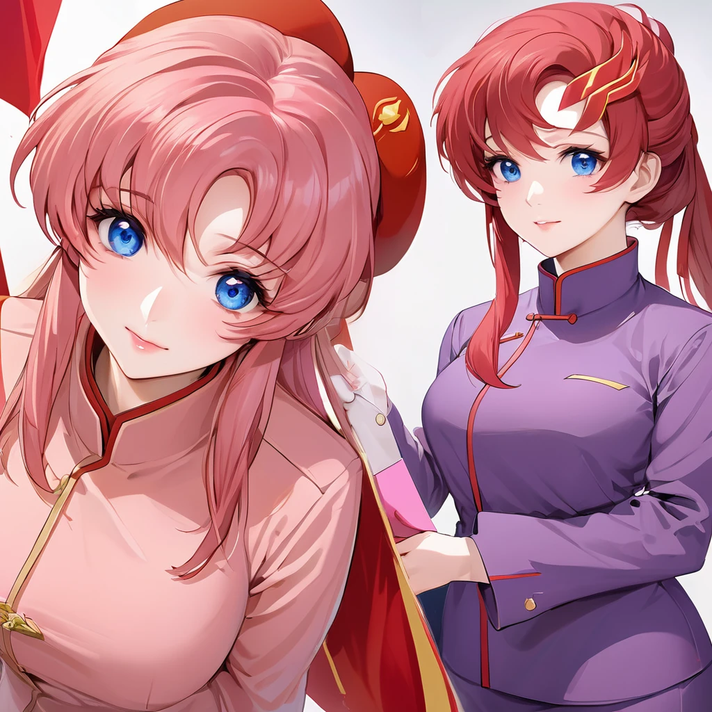 ((Highest quality)), ((masterpiece)), (detailed), （Perfect Face）、The woman is a Chinese Lacus Clyne, a Chinese woman with blue eyes and medium-long pink hair who is wearing an engagement ring. She has become a member of the glorious Chinese Communist Party and has sworn absolute loyalty to the party. She is a righteous Communist Party member of the ruling China and the wife of a great Communist Party official.、The woman is wearing the khaki Mao suit of the Chinese Communist Party.、For the sake of China, their hairstyles, clothes, and everything they wear are all Chinese Communist Party items, and their thoughts are also Chinese, becoming great Chinese in body and mind.、The woman became Lacus Clyne, a Chinese woman who was proud of and loved China.、She is serving China as a member of the great Communist Party of China.、The woman is a beautiful, respectable and exemplary Communist Party member.