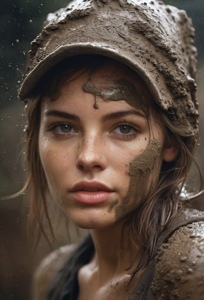 Dynamic Frame, The photo shows a woman in jeans, gets covered in mud, потакая постыдному сексуальному фетишу, , photorealistic, photo, masterpiece, realistic, realism, photorealism, high contrast, photorealistic digital art trending on Artstation 8k HD high definition detailed realistic, detailed, skin texture, hyper detailed, realistic skin texture, armature, best quality, ultra high res, (photorealistic:1.4),, high resolution, detailed, raw photo, sharp re, by lee jeffries nikon d850 film stock photograph 4 kodak portra 400 camera f1.6 lens rich colors hyper realistic lifelike texture dramatic lighting unrealengine trending on artstation cinestill 800,