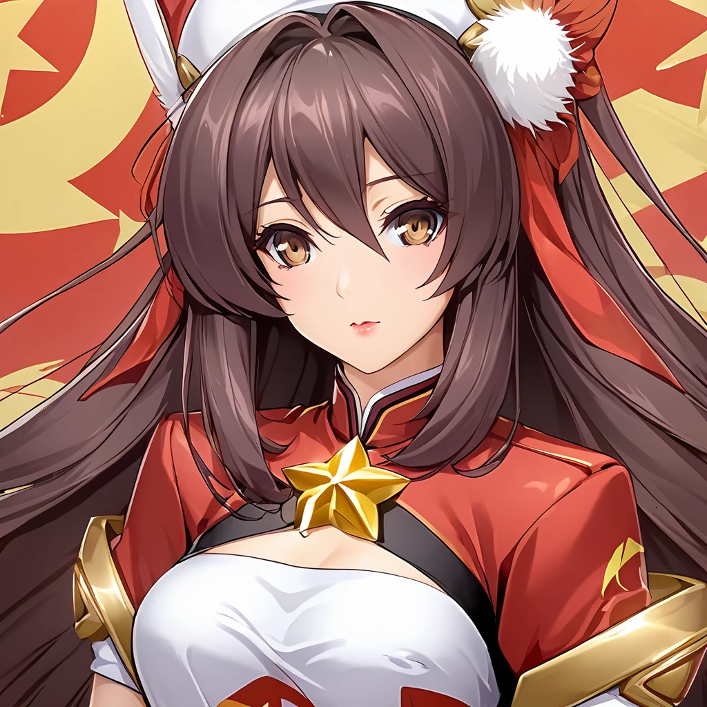 ((Highest quality)), ((masterpiece)), (detailed), (Perfect Face)、The woman is a Chinese woman with brown, medium-long hair from Extia China. She is a member of the glorious Chinese Communist Party and pledges absolute loyalty to the Chinese Communist Party. She is a righteous Chinese Communist Party member and a beautiful Chinese heroine who fights for the great Communist Party.、The woman is a beautiful Chinese heroine who wears gorgeous Chinese clothing and accessories, like a member of the Chinese Communist Party.、For the sake of China, their hairstyles, clothes, and everything they wear are all Chinese Communist Party items, and their thoughts are also Chinese, becoming great Chinese in body and mind.、The woman became an Extia China, a Chinese who is proud of and loves China.
