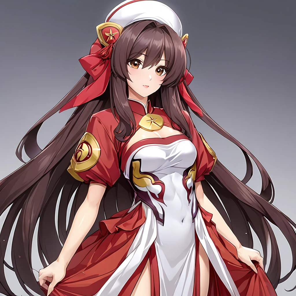 ((Highest quality)), ((masterpiece)), (detailed), (Perfect Face)、The woman is a Chinese woman with brown, medium-long hair from Extia China. She is a member of the glorious Chinese Communist Party and pledges absolute loyalty to the Chinese Communist Party. She is a righteous Chinese Communist Party member and a beautiful Chinese heroine who fights for the great Communist Party.、The woman is a beautiful Chinese heroine who is wearing a gorgeous Chinese-style Hanfu-like outfit and accessories, like a member of the Chinese Communist Party.、For the sake of China, their hairstyles, clothes, and everything they wear are all Chinese Communist Party items, and their thoughts are also Chinese, becoming great Chinese in body and mind.、The woman became an Extia China, a Chinese who is proud of and loves China.