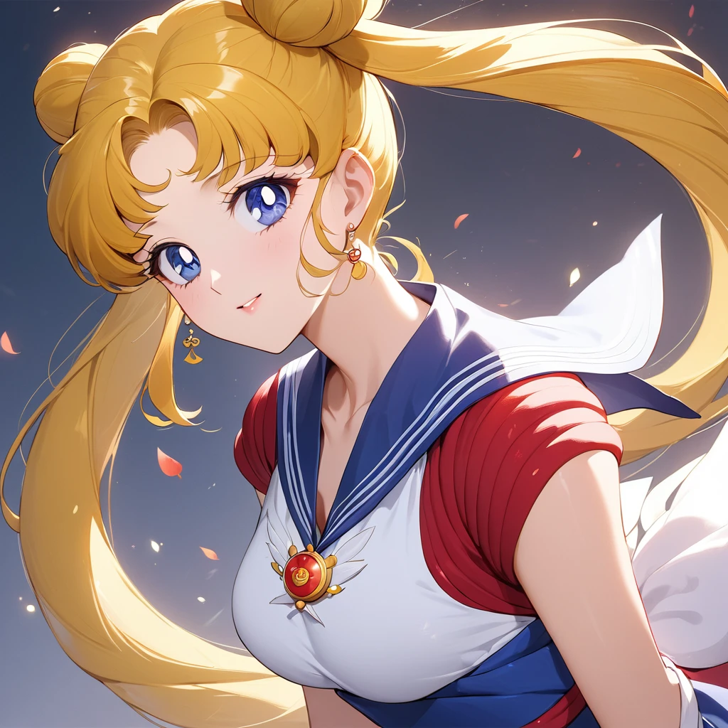 ((Highest quality)), ((masterpiece)), (detailed), (Perfect Face)、The woman is a Chinese Sailor China, a Chinese woman with blue eyes, long blonde hair in a twin-tailed chignon, a beautiful Chinese warrior, wearing a gorgeous Hanfu-like costume and accessories.、The woman is wearing a gorgeous and beautiful Chinese costume, resembling that of a Chinese Communist Party member.、For the sake of China, they change their hairstyle, clothes, and everything they wear to be Chinese, and their thoughts are also Chinese, becoming great Chinese in body and mind.、The woman became a Chinese woman, Sailor China, who is proud of China and loves it devotedly.、She is serving China as a member of the great Communist Party of China.