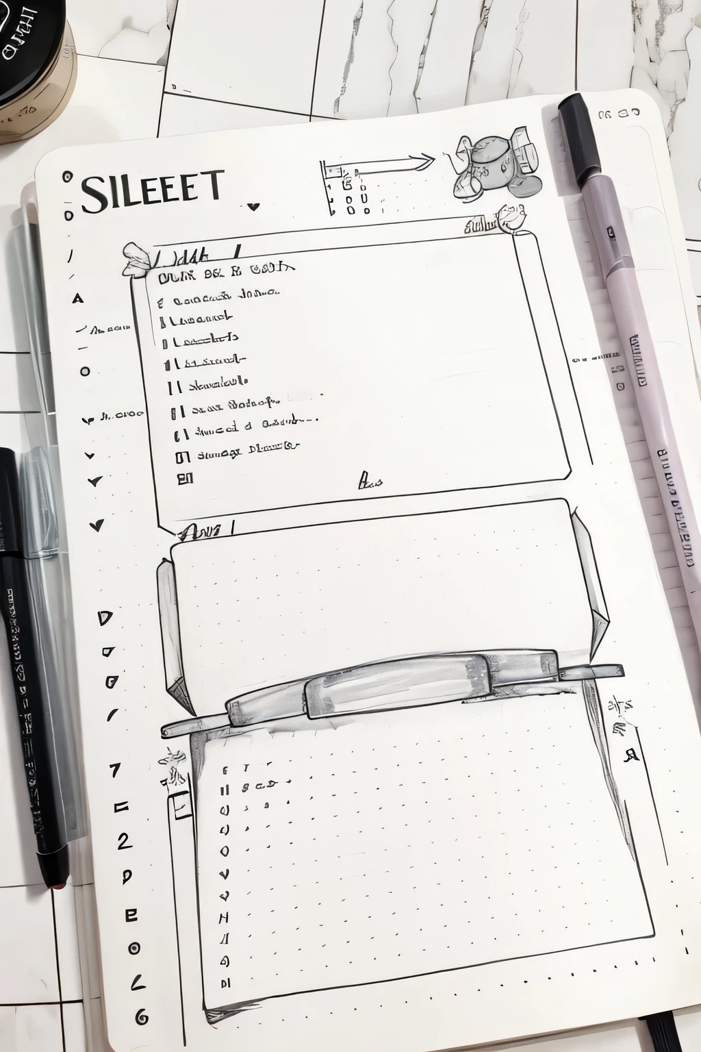 cute sleep log bullet journal