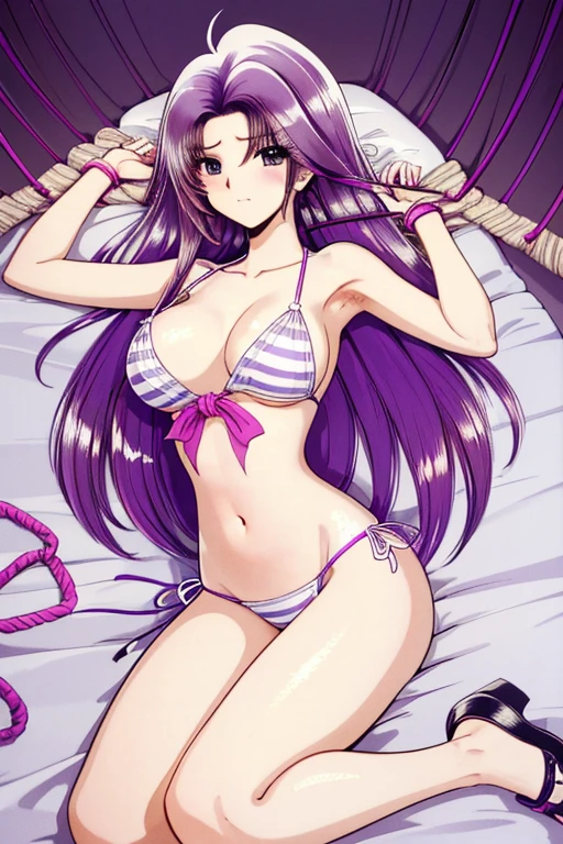 (((Lying down、体をTied up with rope))、(((Accentuate your breasts、Shiny swimwear、身体をTied up with rope)))、Highest quality, 8k, masterpiece :1.3)), whole body, Sharp focus :One Girl,Glowing Skin,SSexy pose,Highest quality,Tabletop,shape,Very delicate and beautiful,Hmph,8k壁紙,wonderful,In detail,Official Art,Very detailedなティッカーUnity 8k壁紙,Unbelievably ridiculous,Large file size,Very detailedな,High resolution,Very detailed,Beautiful detailed girl,Realistic,X-ray,The queue is full,(((Sexy Micro Bikini)))、(((Big Breasts、Purple Hair、身体をTied up with rope)))、(((School、classroom、Health Room、身体をTied up with rope)))、Stand upright、Cleavage , ((きれいなPurple Hair、The body is bound with rope))、Sexy Micro Bikini、Sexy pose、Hairstyle: Long hair、Medium Izuna、Tied up with rope