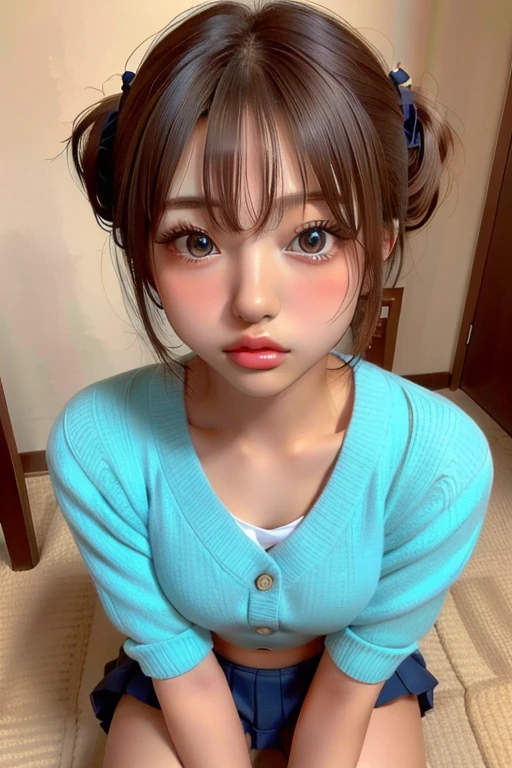 (random porn pose),(Highest image quality,(8k),ultra-realistic,best quality, high quality, high definition, high quality texture,high detail,beautiful detailed,fine detailed,extremely detailed cg,detailed texture,a realistic representation of the face,masterpiece,Sense of presence),sweater,tight mini skirt,stockings,Engineer boot