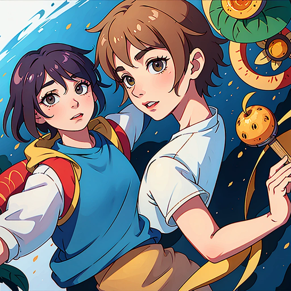 2D Male Short Hair fruit 1 person