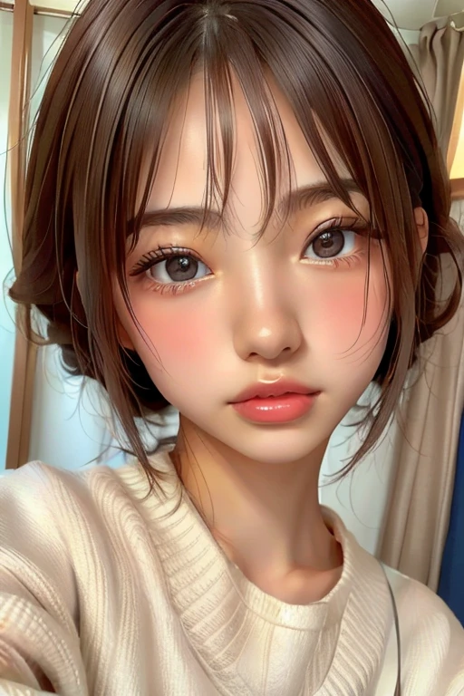 ((Cute 15 year old Japanese))、on the road、Highly detailed face、Pay attention to the details、double eyelid、Beautiful thin nose、Sharp focus:1.2、Beautiful woman:1.4、Cute Hairstyles、Pure white skin、Highest quality、masterpiece、Ultra-high resolution、(Realistic:1.4)、Highly detailed and professional lighting、nice smile、Japanese school girl uniform