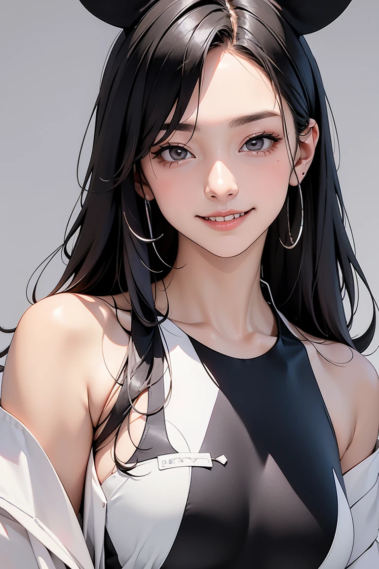anime illustration, ((((highest quality)))), (((Ultra-precision CG 16K))), (((masterpiece))), (((Very detailed))), (((Extremely detailed))), (((Black outline:1.3, Written boundary depth:1.3 , Written soft outline, sharpness))), Maximum clarity and sharpness, Multilayer Texture, Surface Shading, Cinematic lighting, Beautiful details sparkle ,Perfect Proportions, Limited to one woman, BREAK accurate, Anatomically correct, Highly detailed face and skin texture, drawn in detail, Highly detailed facial and skin texture, Detailed eyes, beautiful hair, Beautiful Japanese Idol face, Beautiful and beautiful eyes, Beautiful body, Beautiful breasts, Beautiful thighs, Beautiful legs, Beautiful fingers, (Beautiful views) , skinny body, ((Beautiful Skin)), ((Skin Texture)) BREAK breast enlarged, medium Breasts, rocket breasts, (((perky breasts))), ((sagging breasts)), (covered nipples), slender waist, ( narrow eyes, smiling, blush, determined expression, sweaty , Heavy breathing,) , (streaked hair, hair intakes, colored inner hair, ) BREAK (((wearing printed sexy oversized shirts , wearing wide-leg-pants, breasts is covered by outfit, cosmic effects ))) , wearing earrings, (((tanned skin, tan lines))) , BREAK ( stick breast out, bending over, under the cosmic sky on the cosmic sea ),(((looking at viewer, super detailed background , ))), BREAK (((portrait , close-up of face, bust-up shot, looking at viewer, )), (natural make), random angle , random situation , pinup magazine pose,