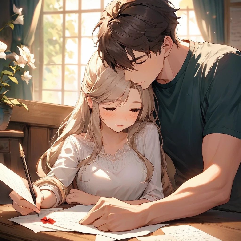 Imagine a young man writing a letter to a girl he admires deeply. In this letter, he should describe the admiration he feels for her beauty, both inside and out. He should reflect on how her presence has touched his life and the ways he shows his care for her. Share moments that have made his feelings grow stronger and express his hopes for their future together. Use descriptive language to capture his heartfelt emotions and the genuine affection he has for her.