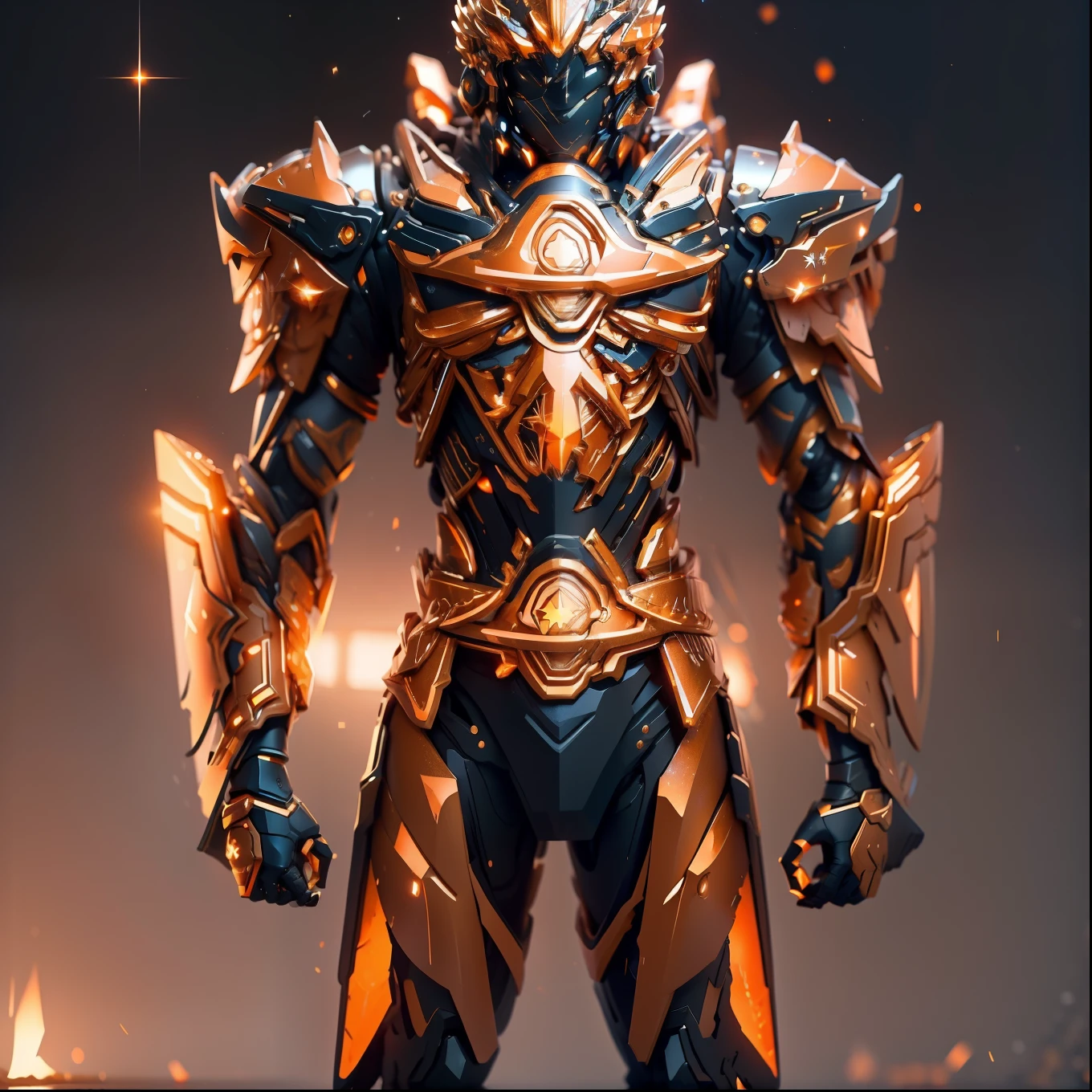 Orange is the main color from the starry sky and orange,一些星空橙和Starry orange,Starry orange,Starry orange(Ensure its layering and armor texture,Starry sky color as main color)