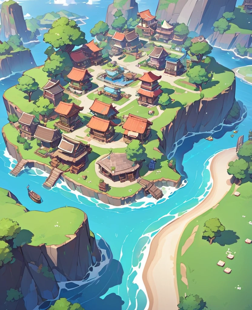 Village in costal island