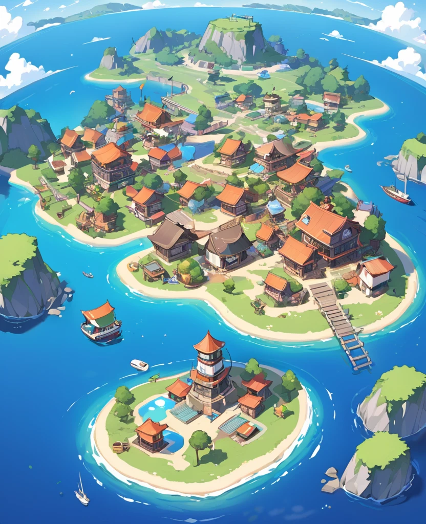 Village in costal island
