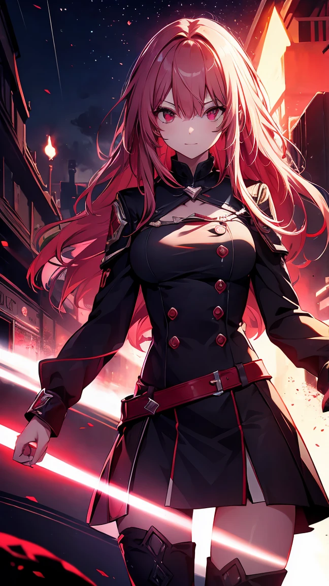 Red Necromancer, Blood Moon, Ray Tracing, masterpiece, Highest quality, super high quality, 不条理なdetailed, best Light, Best Shadow, sharp, sharp image, detailed, extremely detailed, Amazing resolution, 8k, 4K, Ultra-high resolution, Particle Effects, Beautiful Effects, Vibrant colors, neon Light, neon, Light,