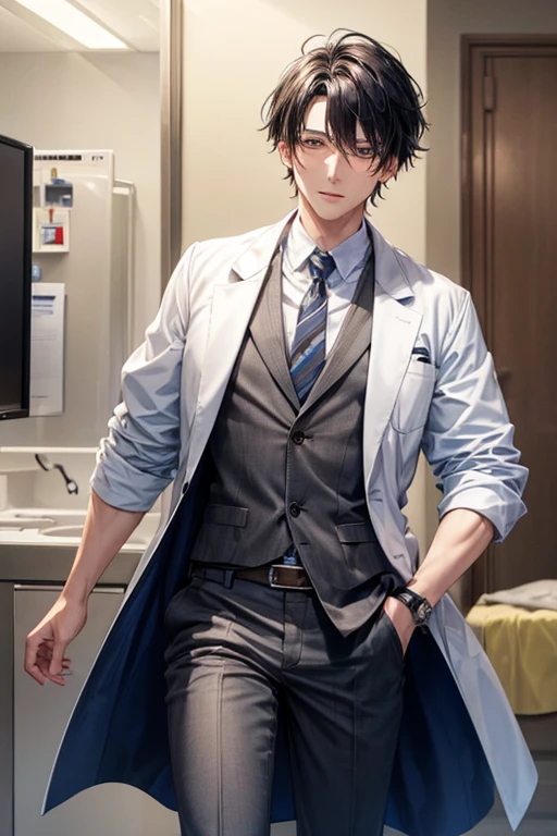 Middle Age　male　White　doctor　Black Hair　Psychiatrist