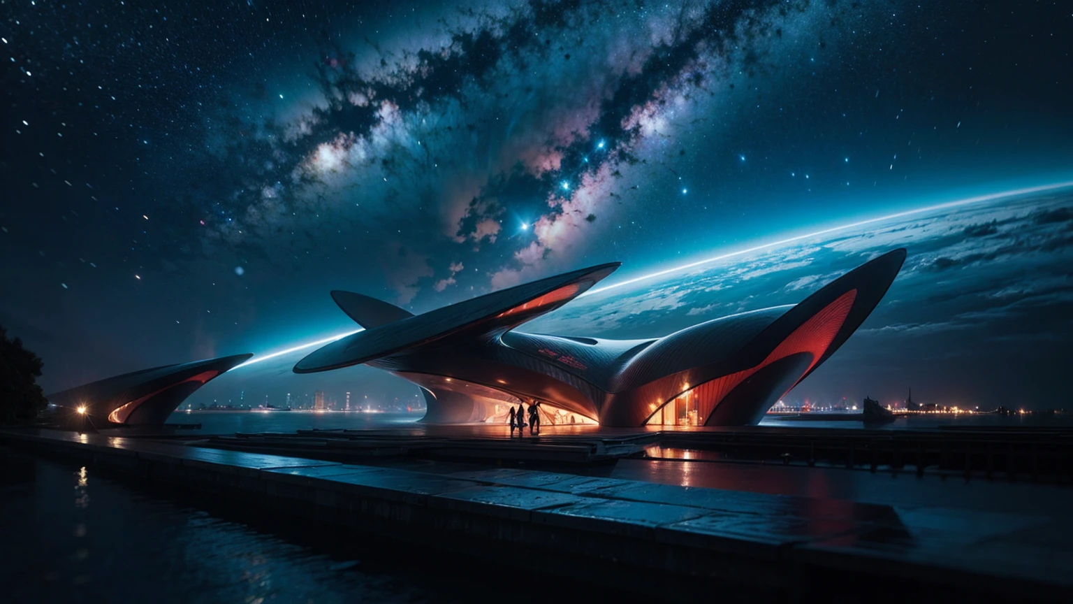 Realistic, spatial, Futuristic, Colorful Universe