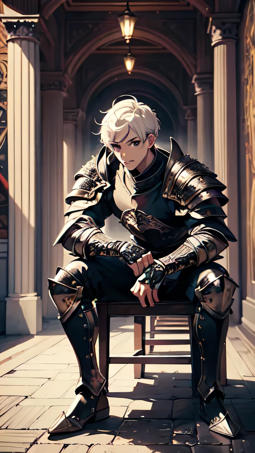 128K Ultra High Definition,
128K Ultra High Quality,
128K Ultra High Resolution,
Best Definition,
Best Quality,
Best Resolution,
Perfectly Detailed,
Perfectly Designed,
Extremely Detailed,
Extremely Designed,
Hyper Detailed,
Hyper Definition,
Hyper Quality,
Hyper Resolution,
Masterpiece,
(((Anime))),
Full Body Shot, Front Face View, Sitting On Chair,
(((Boy))),
Handsome,
Muscular Body,
(((White Short Hair))),
(((Black Eyes))),
(((Hyper Detailed & Perfectly Designed Armor Plates))),
(((Hyper Detailed & Perfectly Designed Baron Armor))),
(((Inside Of Medieval Royal Palace Background Scenery))),