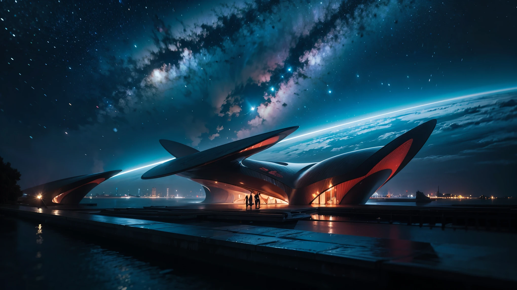 Realistic, spatial, Futuristic, Colorful Universe