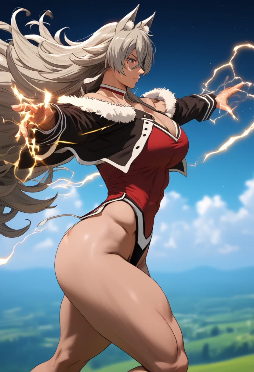 (work of art, high resolution, photorrealistic:1.3), Ghislaine from Mushoku Tensei, Improved physique, increased muscle mass and strength, (goddess-like figure:1.2), well-defined muscles throughout the body, (broad chest, toned legs, and rounded buttocks:1.1), radiant and empowering presence, confidence exuding from his expression, (revealing outfit:1.2), barely covering its shape, showing off his sculpted physique, Mesmerizing aura, divine shine, (captivating green eyes:1.2), Flying hair, royal adornments, Mythical setting, ethereal clouds, sacred symbols, heavenly atmosphere, captivating lighting, intense energy, dynamic pose, goddess of strength and beauty, drawing attention with its imposing and seductive presence. Using depth of field (DOF), Super-resolution, and high-megapixel rendering, each element comes to life with cinematic lightning and anti-aliasing techniques like FKAA, THAI, and RTX. The addition of the SSAO (Screen space ambient occlusion) and various post-processing effects in both post-production and tone mapping elevate the visual quality to a whole new level. Using depth of field (DOF), Super-resolution, and high-megapixel rendering, each element comes to life with cinematic lightning and anti-aliasing techniques like FKAA, THAI, and RTX. The addition of the SSAO (Screen space ambient occlusion) and various post-processing effects in both post-production and tone mapping elevate the visual quality to a whole new level.
