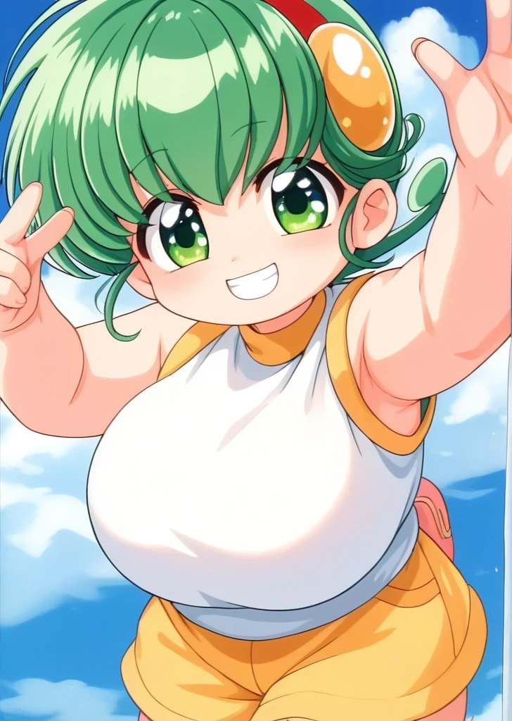 Hiiragi Rokuna, 4K, Huge breasts, (Young face:1.2), (smile:1.3), Chubby