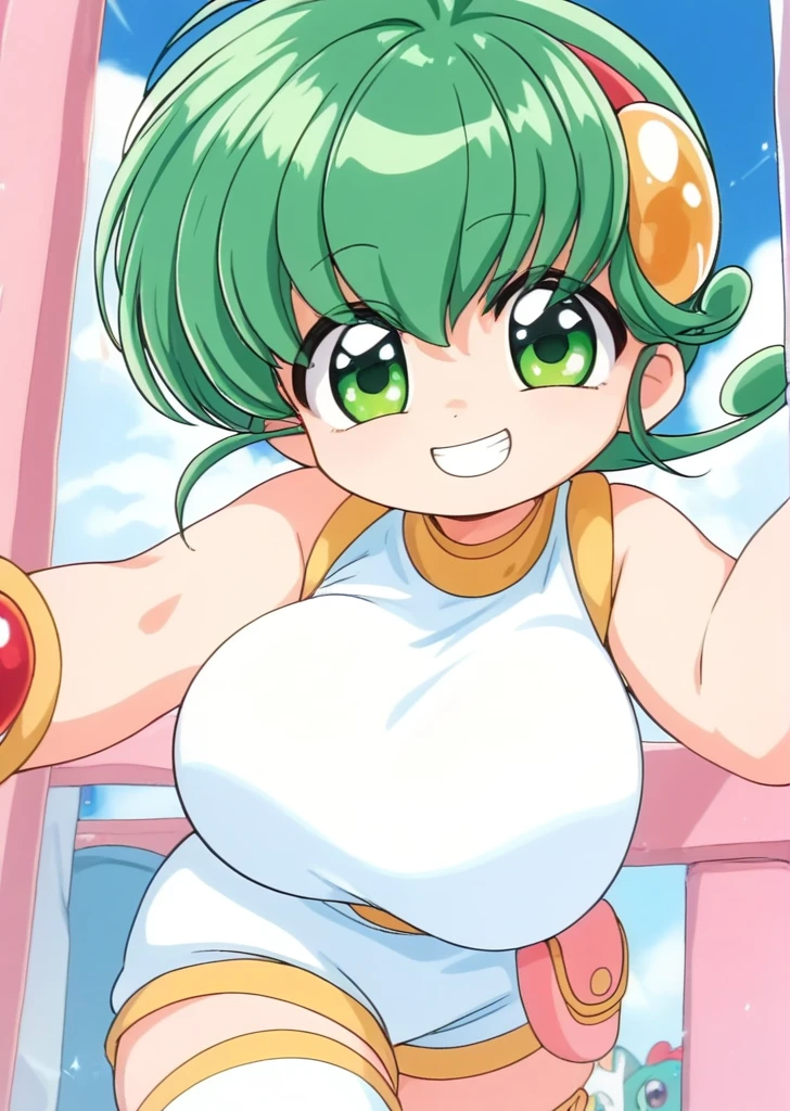 Hiiragi Rokuna, 4K, Huge breasts, (Young face:1.2), (smile:1.3), Chubby