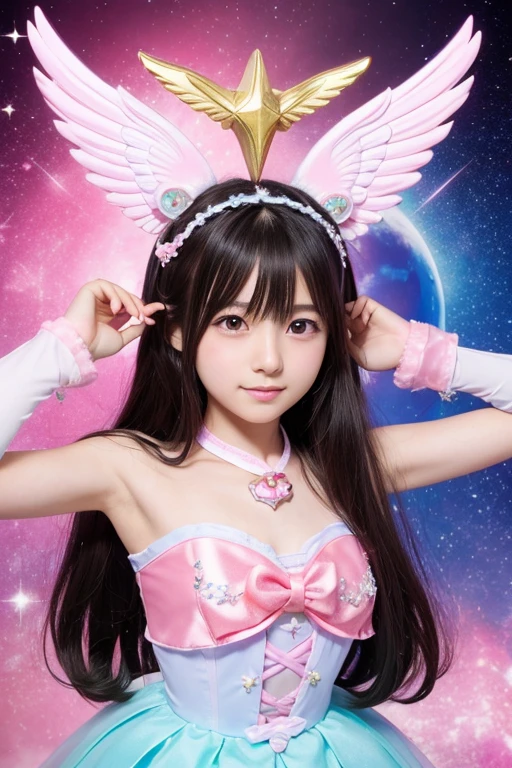 Beautiful Japanese Woman、、Magical girl、Pretty Cure、Transformation pose