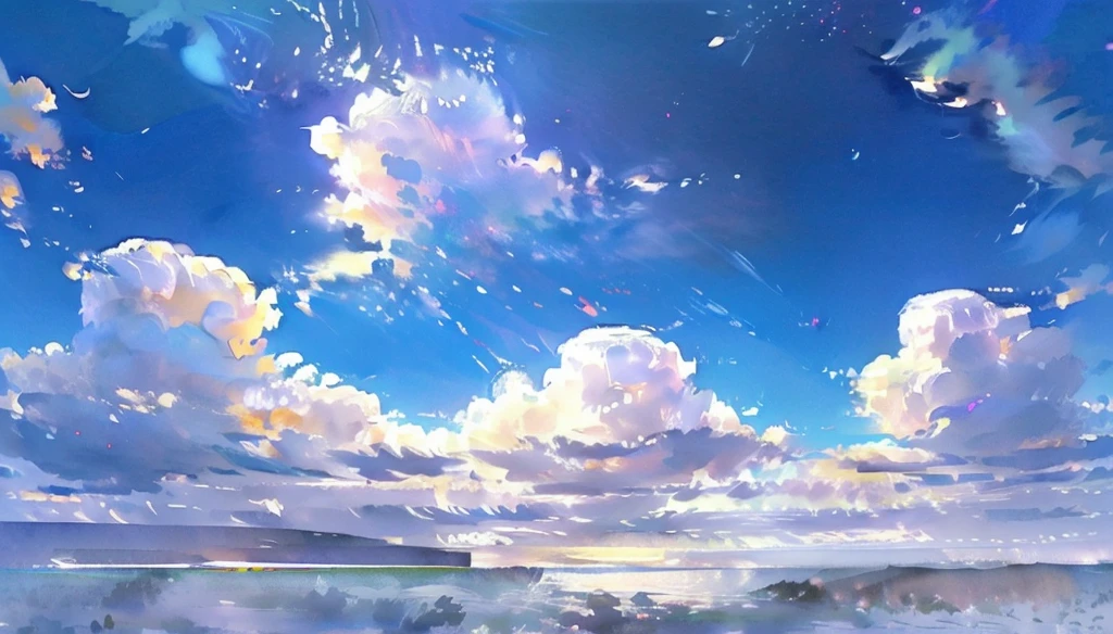 Highest quality、masterpiece、Soft Focus , Bright gradient watercolor , dream-like , White Background、The World of Makoto Shinkai