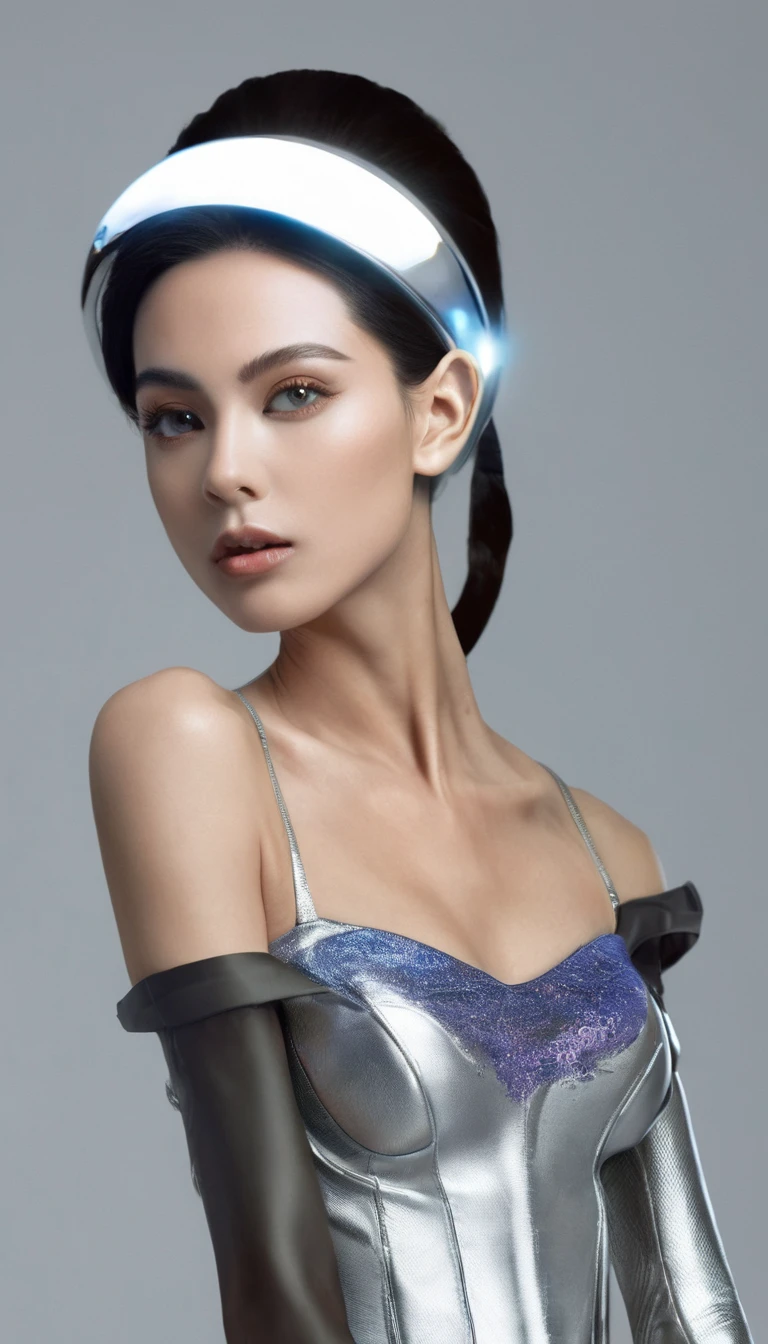 a realistic picture of a beautiful sexy alien woman