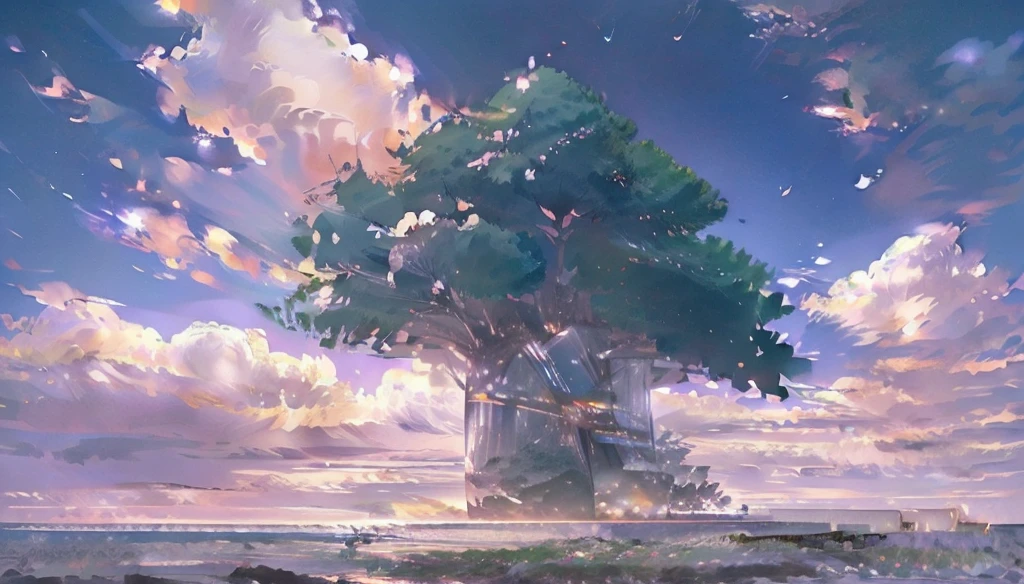 Highest quality、masterpiece、Soft Focus , The World of Makoto Shinkai、 dream-like , White Background、