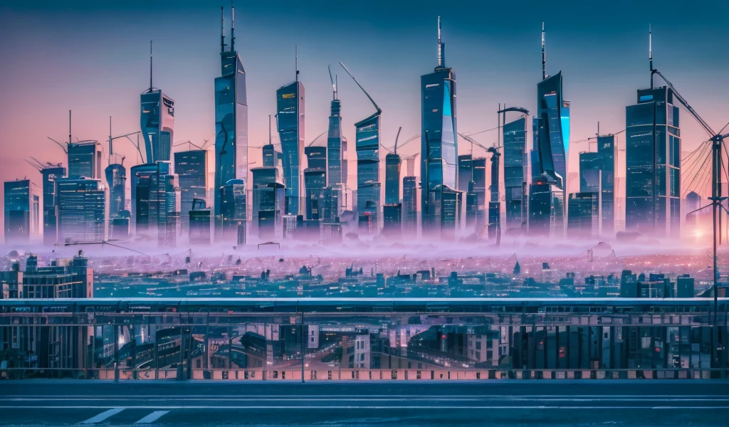 A large city, with tall buildings, futuristic architecture, advanced technology, clean and modern, dramatic lighting, wide city streets, flying cars, neon signs, skyscrapers, glass and steel structures, urban cityscape, cinematic atmosphere, vibrant colors, blue and purple hues, (best quality,4k,8k,highres,masterpiece:1.2),ultra-detailed,(realistic,photorealistic,photo-realistic:1.37),cinematic lighting,dramatic shadows,volumetric fog,intricate details,stunning cityscape