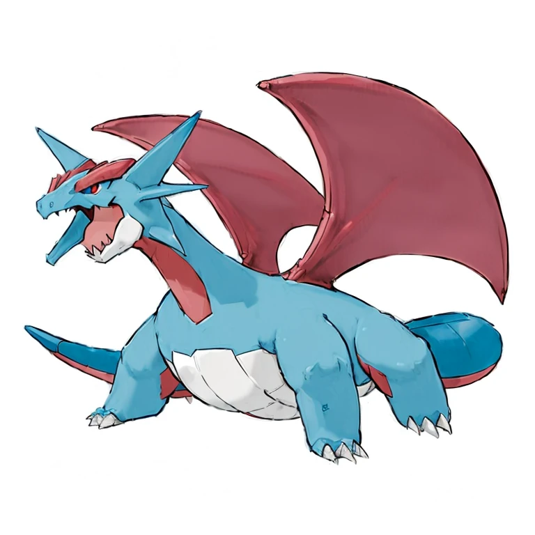 pokemon blue and red dragon with large wings, illustration pokemon, charizard, similar to pokemon, new pokemon, nighttime!, for pokemon red and blue, 2d, 2 d, by Ken Sugimori, nighttime!!, weird pokemon, dialga the pokémon, ken sugimori art, pokemon art style, ray, style of pokemon, mystery pokemon, official art