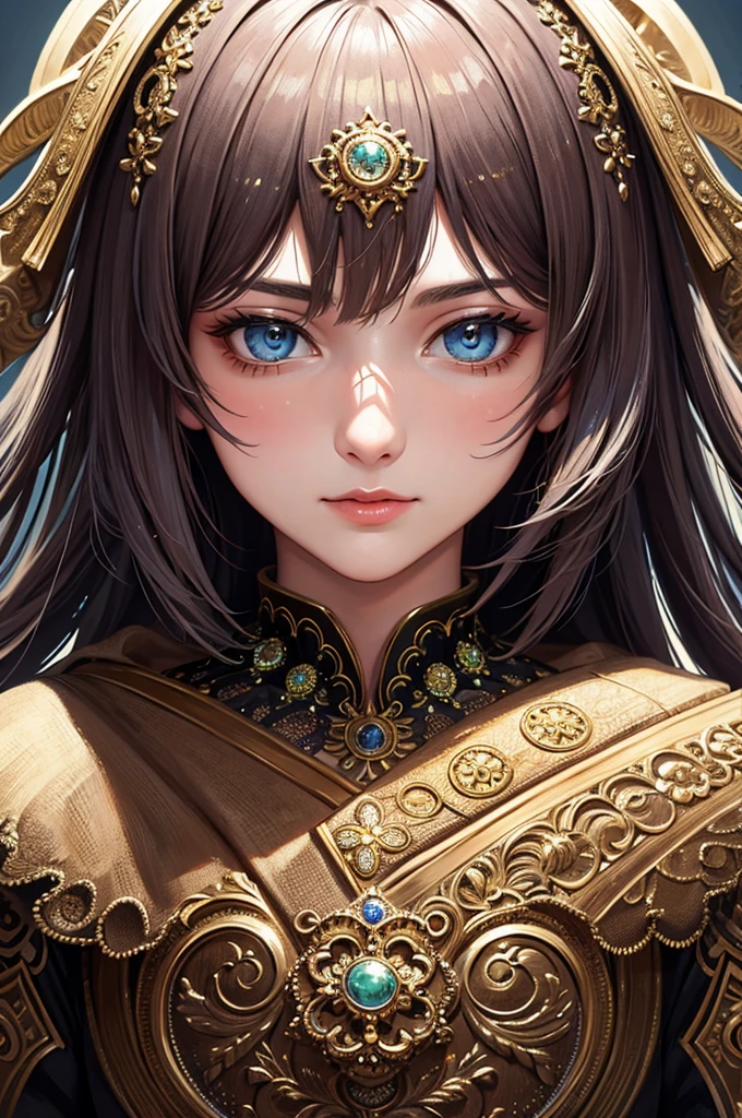 masterpiece,Top Quality,Highest quality,Official Art,(Beauty and aesthetics:1.2),One girl,Very detailed,(Fractal Art:1.3),Very colorful,Most detailed,bust,Looking down,A picture that combines virtual and real life,Dynamic Viewing Angle。