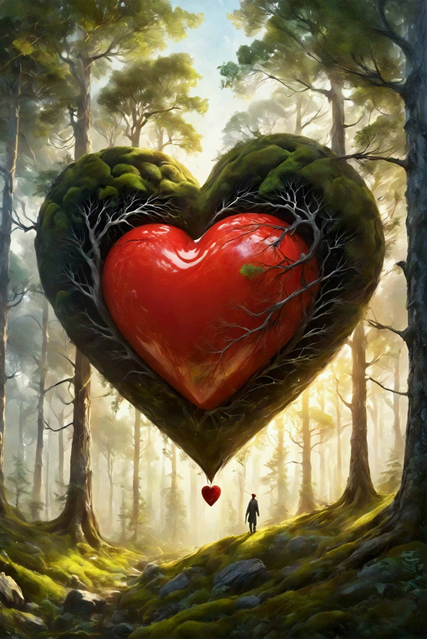 a butterfly sits on a human heart in barbed wire, High detail, 8k, <lora:ral-barbwire:0.4> <lora:ral-mythcr:1>