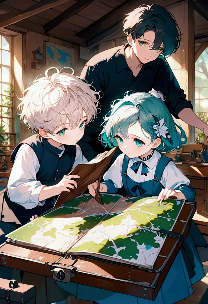 map showed the way to a magical world. Curious, they decided to follow the map, which led them to an enchanted forest where the trees had intricate patterns on their bark and leaves.