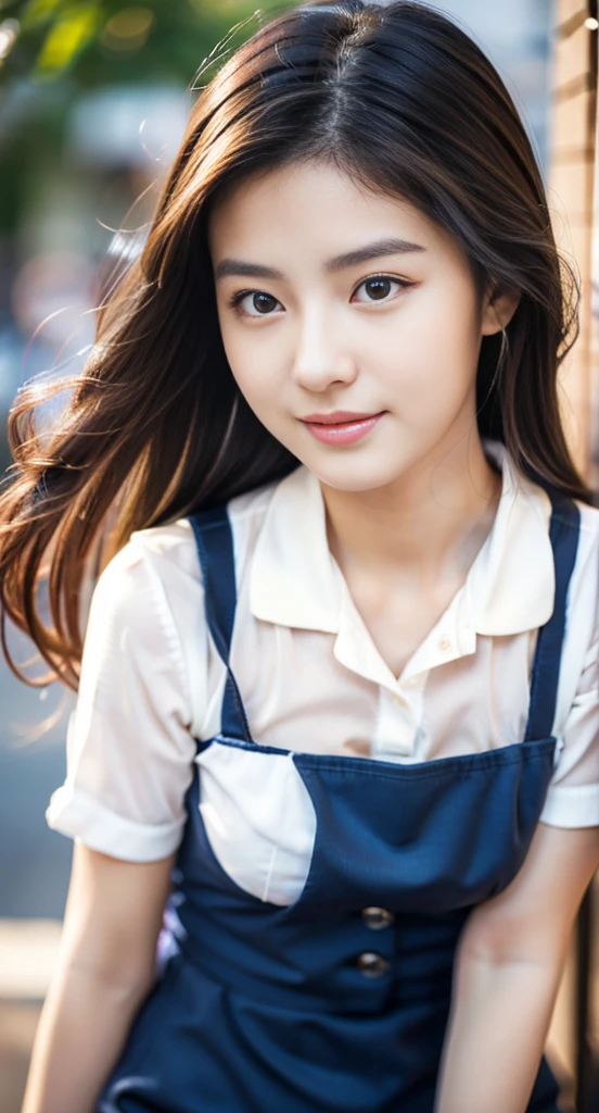 (32K, very high resolution, high detail, very accurate, Beautiful girl 1:1.5, RAW photo & realistic atmosphere, white office shirt eyes, detailed mouth, lips glossy, smooth eyebrows, Soft white skin that shines in every detail,, detailed eyes, very beautiful eyes with deep blue eyes, lip details, very beautiful face, very beautiful face, face lifelike, beautiful lips shine, beautiful eyebrows, endlessly realistic, the most beautiful design,(Japanese 18 years old is super cute,Beautiful figure breasts,She is a very cute beautiful girl ,,healthy body,outstanding style: 1.5),best natural makeup,Japanese id,Korean idol,Sexy young idol,Damp eyes,dark and beautiful deep eyes,butt beautiful,proportioned butt, beautiful feet:1.3 ),超High resolution, natural and realistic face,Clear eyes are so cute,(((photorealism,Full body photography))),action realistic life, A calm and fashionable girl, shiny brown hair, a little smile, cute 18 year old girl, Spring 2024, white shirt office clothes, Tokyo, Setting is Shibuya