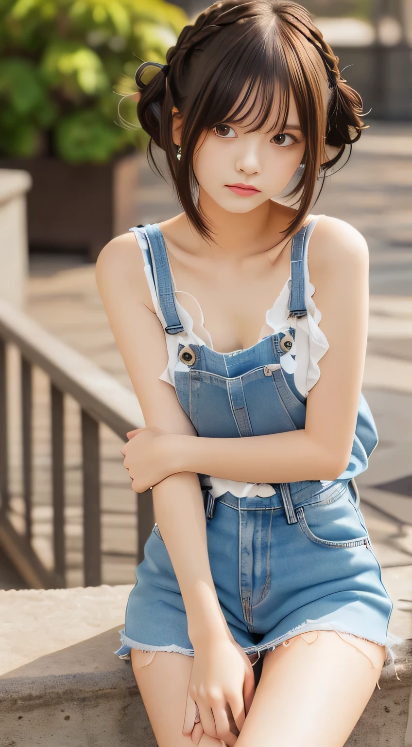 Photo quality,Masterpiece,Realistic,(*********** cute Japanese girl:1.9),(Overall, young,Detailed young face,whole body:1.9),(Very embarrassed look:1.9),(Thin legs,whole body:1.9),((Wear cute clothes:1.9)),(Spread your legs to show your inner thighs),((Straight Hair:1.9)),((Inner thigh visible:1.9)),((Dkroopy eyes:1.9)),((Body type of a *********** girl,Small Tits:1.9)),(Cute hairstyle:1.9),((Skinny Legs)),Very pale skin,Show your forehead,Detailed body,Detailed hands,No makeup