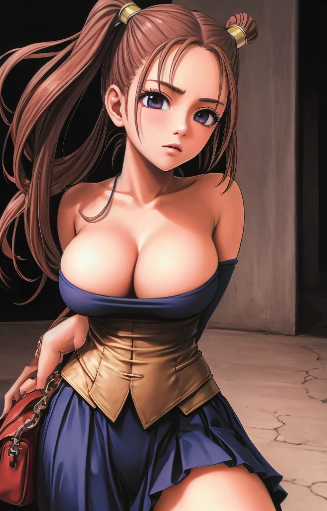 Busty Jessica is standing。
