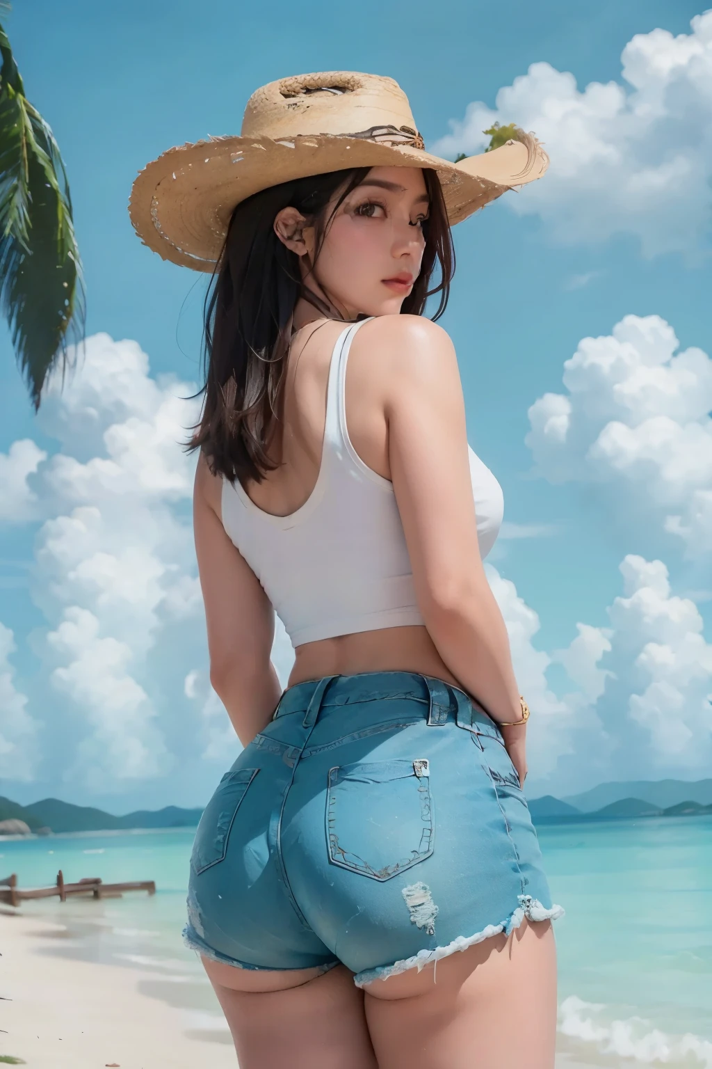 western cowboy style, cowgirl, photography, best quality, realistic, realistic, intricate details, (fine details), (intricate details), cinematic light, best quality backlight, clear lines, 8k, super high resolution, pureerosface_v1, wearing short shorts