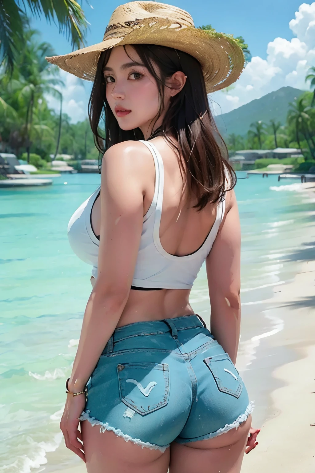 western cowboy style, cowgirl, photography, best quality, realistic, realistic, intricate details, (fine details), (intricate details), cinematic light, best quality backlight, clear lines, 8k, super high resolution, pureerosface_v1, wearing short shorts