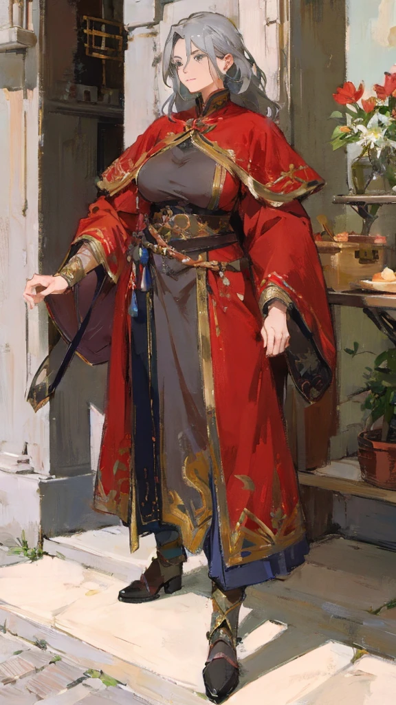 masterpiece,(masterpiece, front，Looking at the audience，face，Top quality, best quality, Chinese Hanfu，Red clothing，Red clothing，Paper wedding dress，Solitary,Standing，whole body, bead, veil, Keep, Jewelry, Looking at the audience, necklace, Candle, 1 Girl, indoors, hood, Long sleeve, Blood, Floral, hood up, Smile, dark, (Red Chinese clothes), skirt, fear (theme), Black Hair, ,,面朝前方Looking at the audience，Simple background，Solid color background