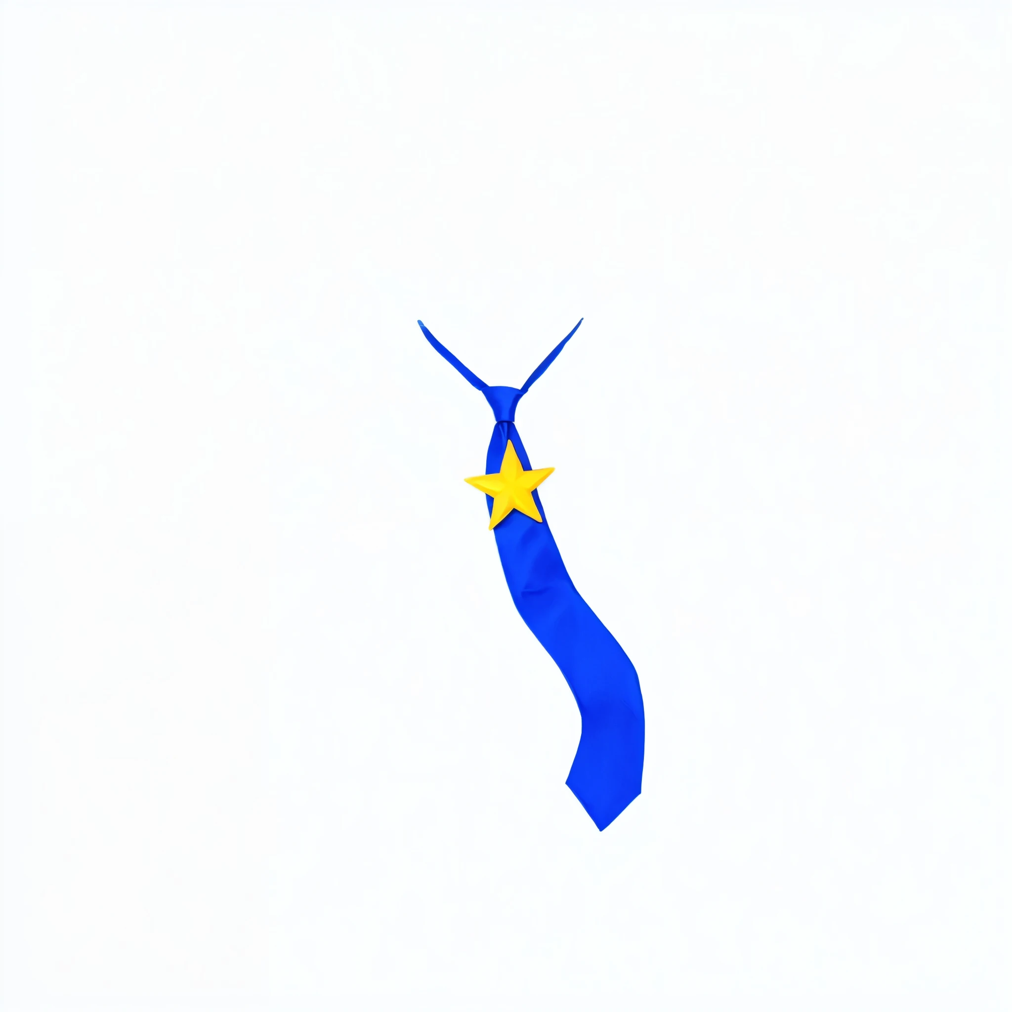 tie, blue tie, blue tie, yellow star, red bordered yellow star on tie