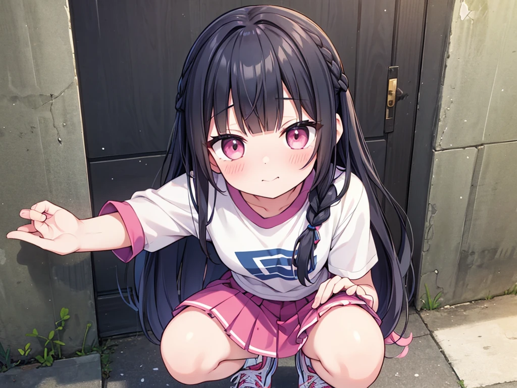 zPDXL2, Score_9_up,Score_8_up,Score_7_up,raw,photo,8K, Expressiveh, source_anime,High Quality V2,XXX Rating,Photo Real,masterpiece,Unbeatable masterpiece, Perfect artwork, Intricate details, BREAK,
BREAK, 1girl,1man,kawaii, JapaneseBrown eyes,black hair,blunt bangs, braid hair, long hair,
hetero, Penis,male off-screen, she is squatting, deep Throat, sucking penis, girl Wall behind, small alley,dead end,
outdoor, looking at the dick , head grab, drool, saliva, precum, BREAK, Blowjob,deep THROAT,:>=, mouth focus, clothesed male, head tilt,tareme
BREAK, cheerleader,print shirt, pink miniskirt,hair ornament, ,sneakers, cowboy shot:0.6, dutch angle,
BREAK, little smile:0.8,nose blush,bashfull, Closed mouth, half closed eyes,
higure ui_PONY_epoch-000025:0.8>