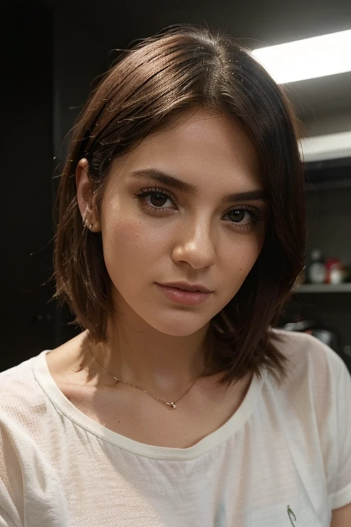 Penteado beleza e cuidados com o cabelo mulher bonita com longos cabelos castanhos naturais, imagem de meio corpo, retrato glamour para