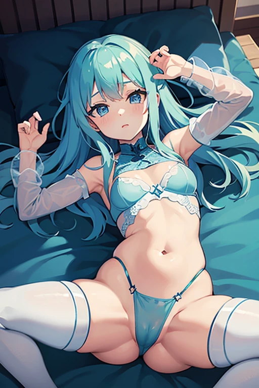 A bed dripping with transparent slime、Armored Girl